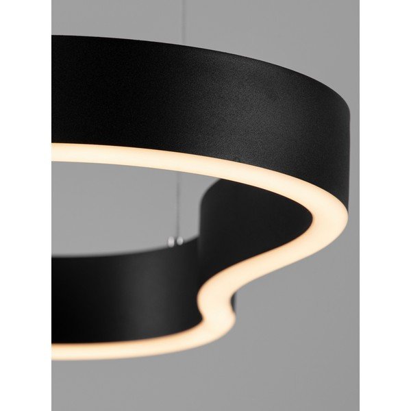 Lustră negru-mat LED cu intensitate reglabilă din aluminiu Dussa – Nova Luce-image-2