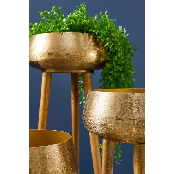 Ghivece decorative 3 buc. din metal handmade ø 37,5 cm Varanasi – Bizzotto-image-2