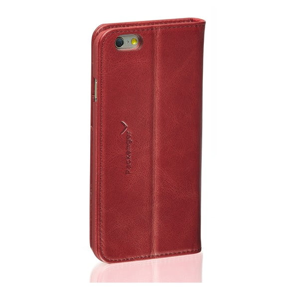 Husă din piele pentru Samsung Galaxy S7 Edge Packenger, roșu închis
