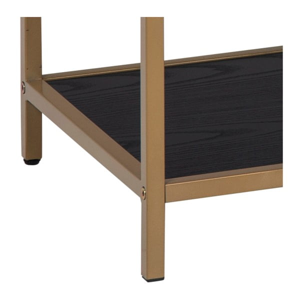 Bibliotecă neagră/aurie 114x78 cm Seaford – Actona-image-3