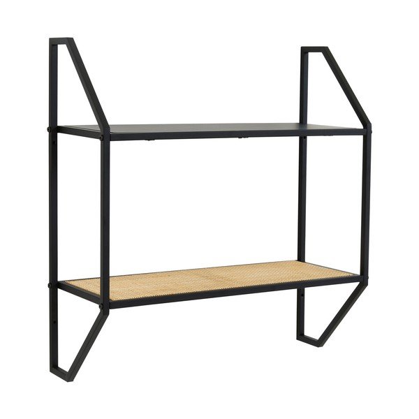 Raft negru/în culoare naturală etajat din metal 61 cm Depok – Premier Housewares