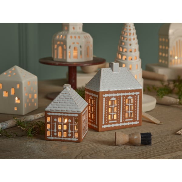 Sfeșnic pentru lumânări pastilă din ceramică Gingerbread Lighthouse – Kähler Design-image-2