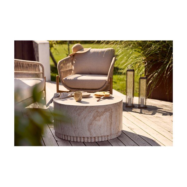 Măsuță de cafea pentru exterior rotundă din ceramică ø 60 cm Bonn – House Nordic-image-3