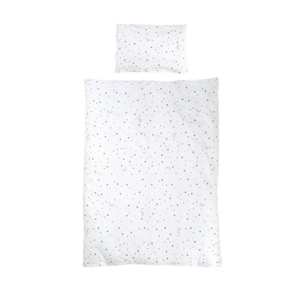 Lenjerie de pat pentru copii albă din bumbac pentru pătuț 100x135 cm Sternenzauber – Roba