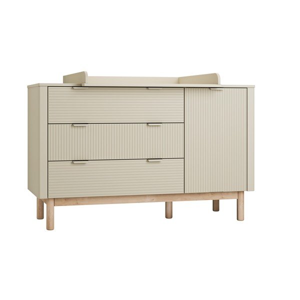 Comodă pentru copii bej joasă 144,5x52 cm Miloo – Pinio-image-2