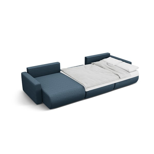 Colțar albastru închis extensibil, cu spațiu de depozitare (în formă de "U") Belfast – Cosmopolitan Design-image-3