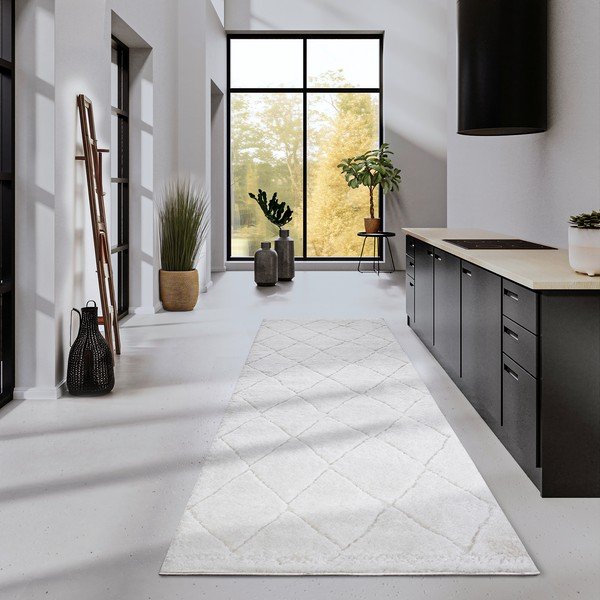 Covor tip traversă crem 80x240 cm Perrotin Cream White – Elle Decoration-image-1