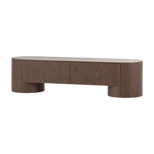 Comodă TV în culoare naturală închisă 200x50x50 cm Velari – WOOOD