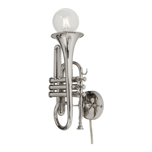Cuier perete Kare Design Trumpet Jazz, argintiu
