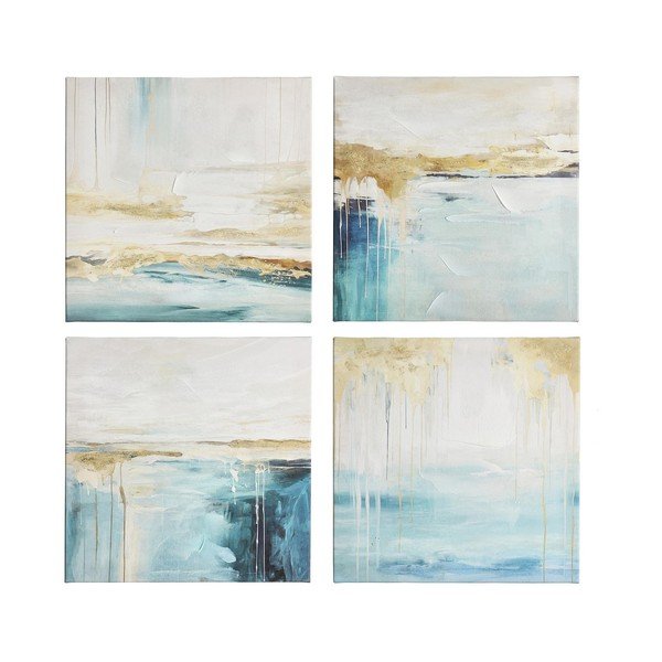 Tablou pe pânză imprimat/cu elemente pictate manual 60x60 cm Crown – Bizzotto