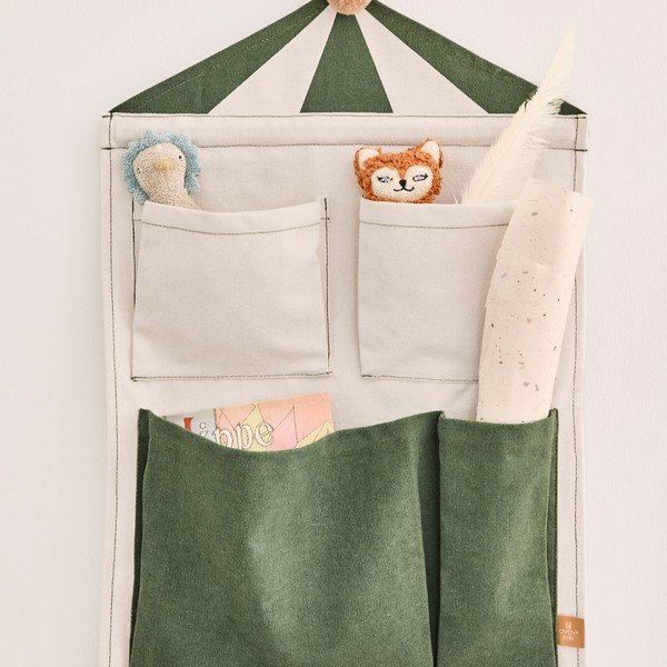 Organizator suspendat verde/crem din material textil 40x1x60 cm Circus – OYOY Mini-image-2