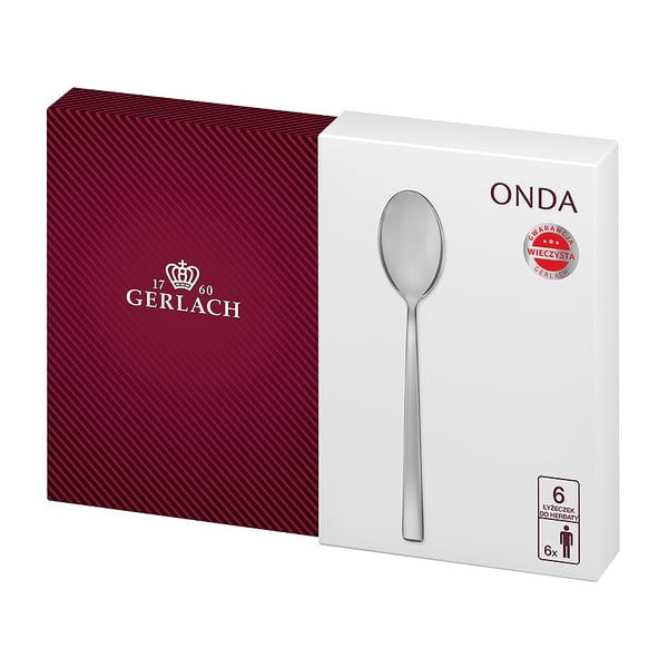 Set 6 lingurițe pentru ceai în cutie de cadou Gerlach Onda