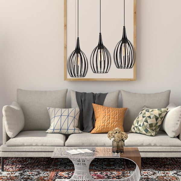 Lustră neagră ø 17,5 cm Vincent – LAMKUR-image-2