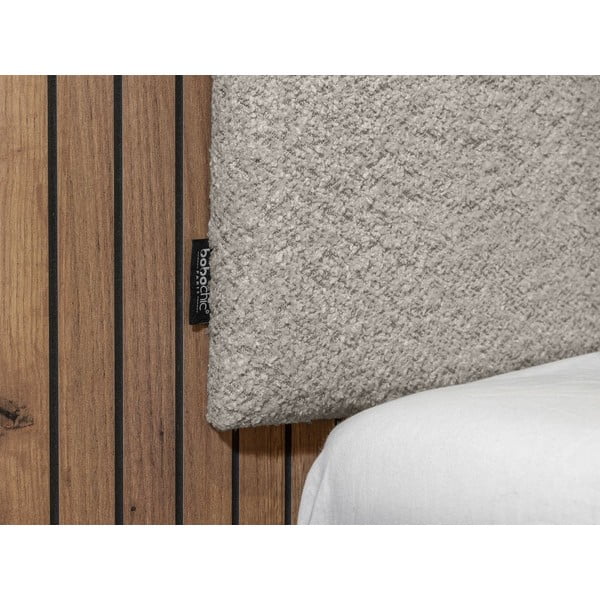 Pat matrimonial gri deschis cu somieră 160x200 cm Lior – Bobochic Paris-image-4