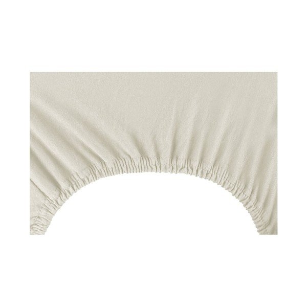 Cearșaf de pat cu elastic DecoKing Nephrite, 200–220 cm, crem deschis-image-3