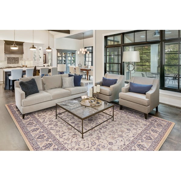 Covor crem din lână 160x240 cm Philip – Agnella-image-1