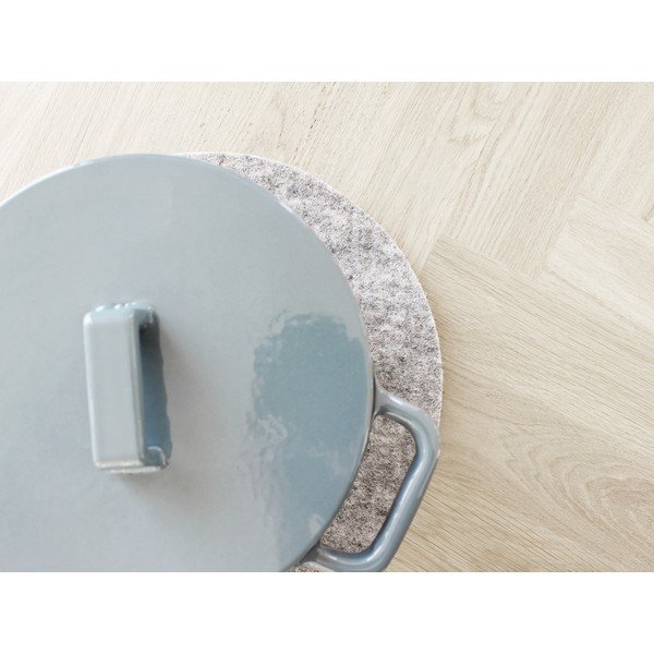 Suport din lână pentru pahar/veselă Wooldot Felt Coaster, ⌀ 30 cm, gri oțel-image-3