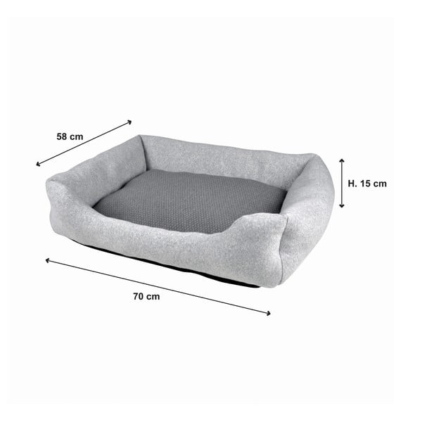 Pat pentru animale de companie gri deschis pentru câini 70x58 cm Graphene – Love Story-image-4