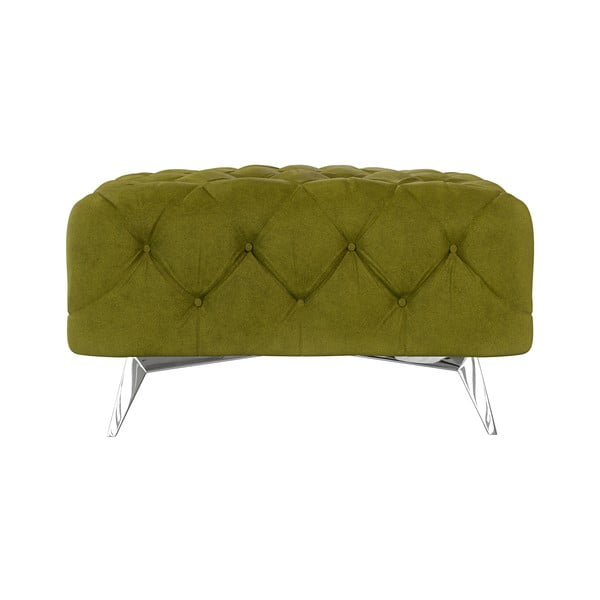 Taburet verde cu tapițerie din catifea Chelsea – Ropez