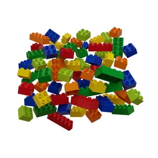 Set cuburi de construit Hubelino Rainbow, 60 piese