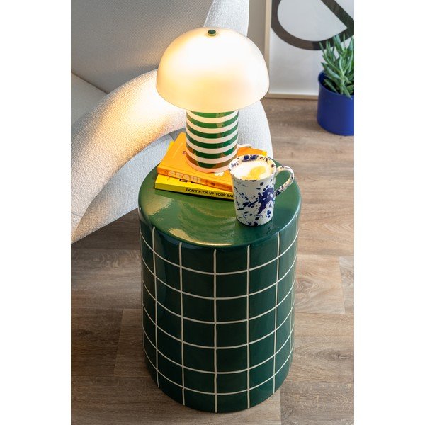 Măsuță auxiliară rotundă din ceramică ø 33 cm Retro Tiles – Leitmotiv-image-1
