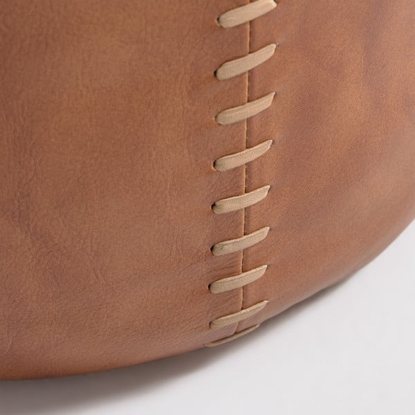 Puf din piele Kave Home Cesia, maro-coniac-image-2