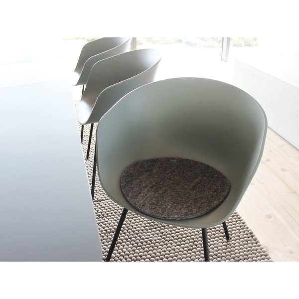 Pernă scaun lână Wooldot Felt Chair Pad, ⌀ 40 cm, antracit-image-1