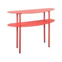 Masă consolă roșie din metal 28x90 cm Cool Retro – Leitmotiv