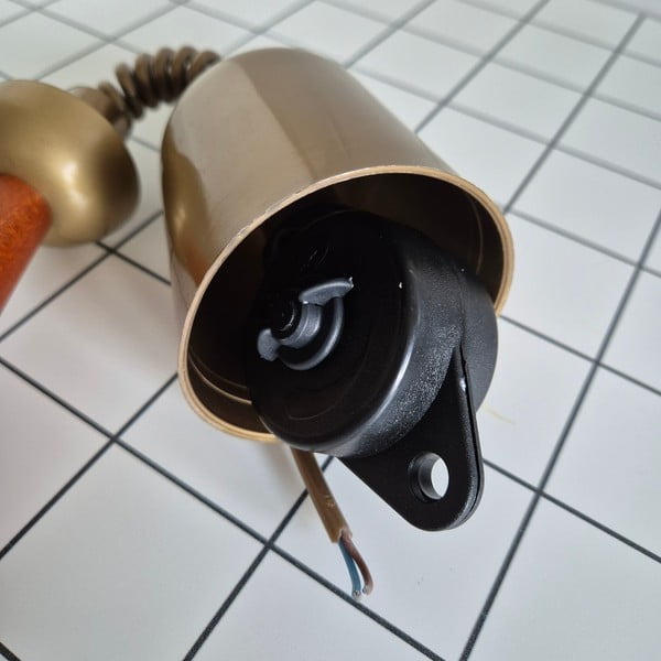 Lustră maro/aurie cu abajur din sticlă ø 30 cm Ciara – LAMKUR-image-4