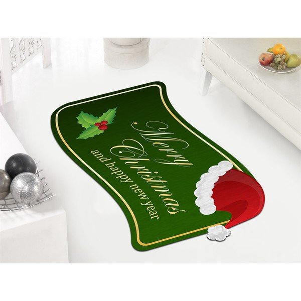 Covor Vitaus Merry Christmas And Happy New Year, 60 x 100 cm, verde-image-1