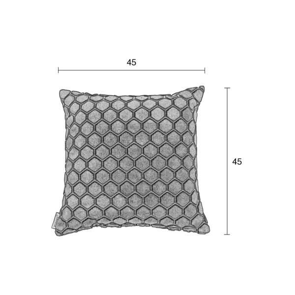 Pernă cu umplutură Zuiver Monty, 45 x 45 cm, gri închis-image-1