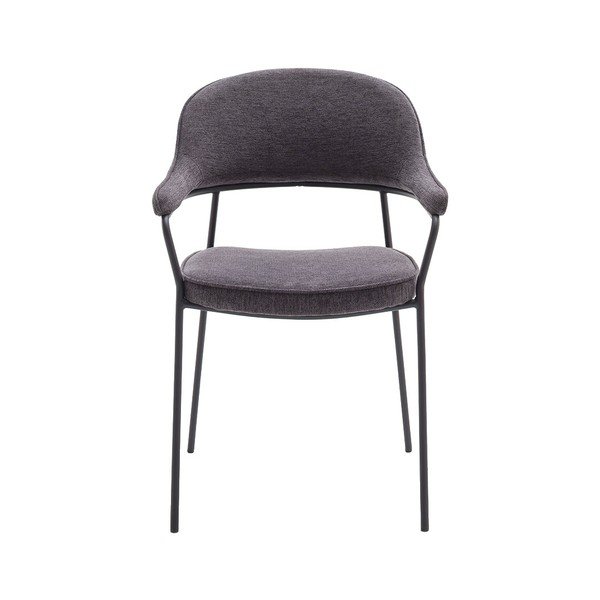 Scaun de dining gri închis cu cotiere Kindersley – Unique Furniture-image-1