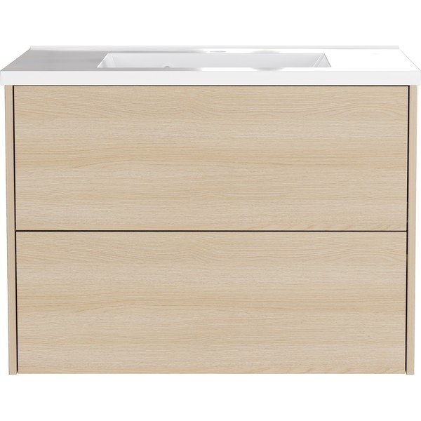 Dulap sub chiuvetă în culoare naturală suspendat cu aspect de lemn de stejar 81x61 cm Bodera – Germania-image-2