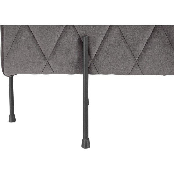 Bancă gri cu tapițerie din catifea Toni - Støraa-image-3