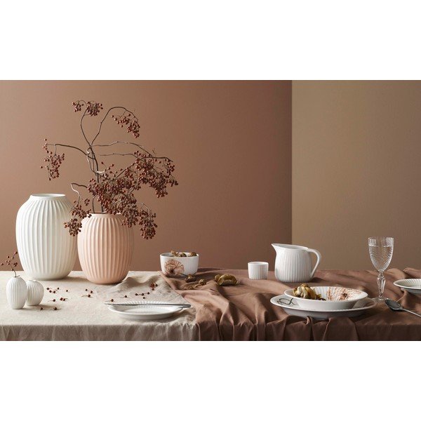 Vază din gresie Kähler Design Hammershoi, înălțime 20 cm, roz-image-1