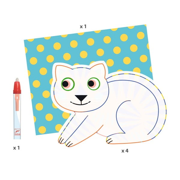 Carte de colorat cu apă Djeco Big Animals-image-4