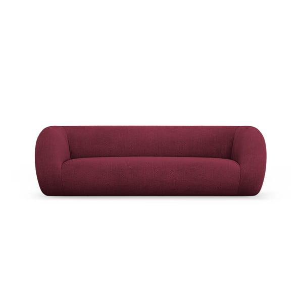 Canapea burgundy cu tapițerie din stofă bouclé 230 cm Essen – Cosmopolitan Design