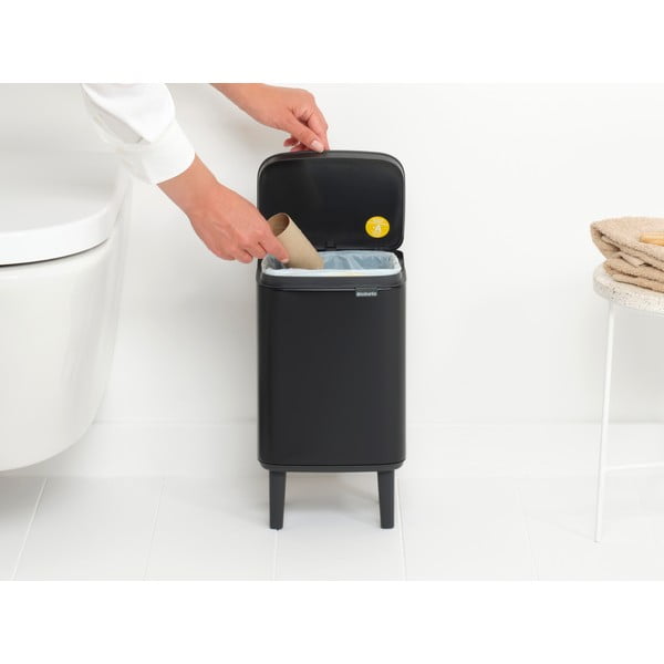 Coș de gunoi negru mat din oțel 4 l Bo Hi – Brabantia-image-3