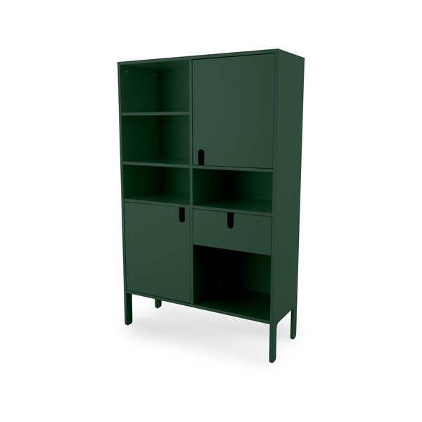 Bibliotecă Tenzo Uno, înălțime 176 cm, verde închis-image-2