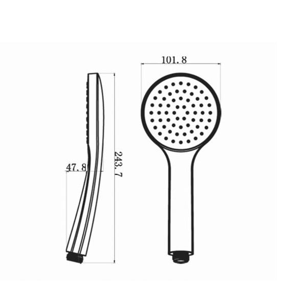 Cap de duș negru mat din plastic ø 10 cm – Sapho-image-1