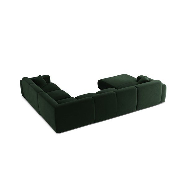 Colțar verde închis cu tapițerie din catifea (în formă de "U") Molino – Micadoni -image-2
