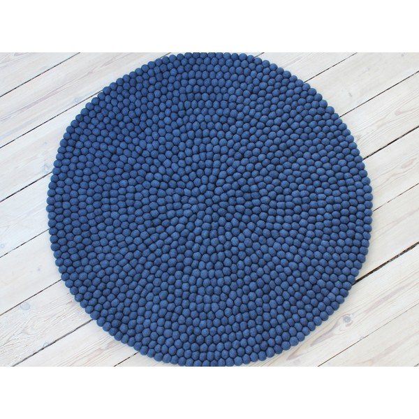 Covor cu bile din lână Wooldot Ball Rugs, ⌀ 200 cm, albastru-image-1