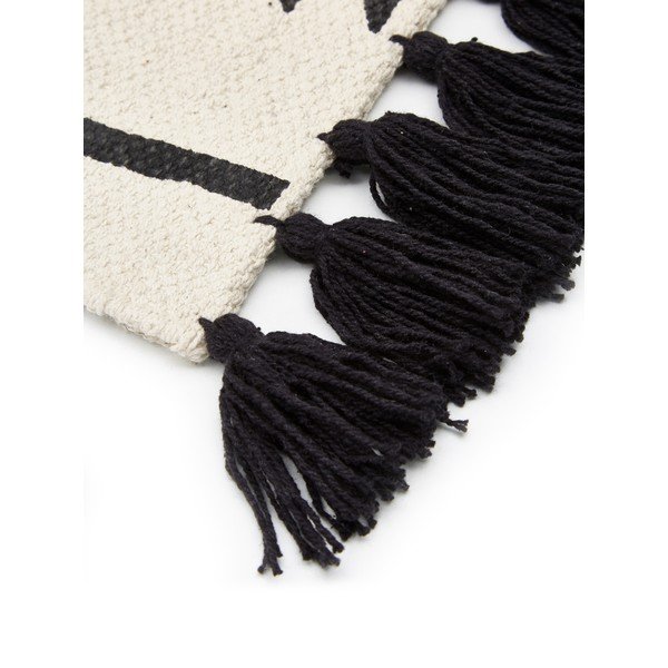 Covor țesut manual din bumbac Westwing Collection Rita, 70 x 140 cm, bej-negru-image-4