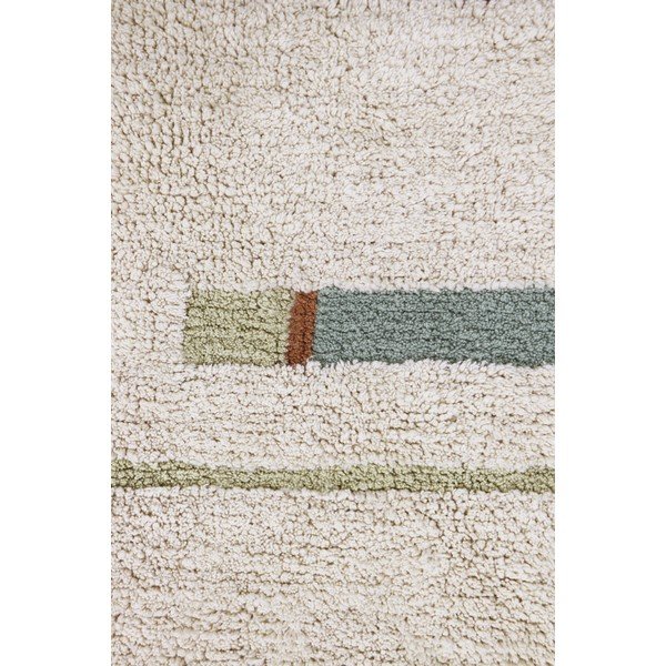 Covor albastru/crem lavabil/țesut manual din bumbac 90x130 cm Lanes Vintage Blue – Lorena Canals-image-4