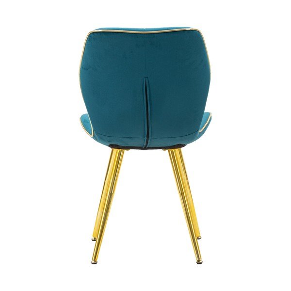 Set 2 scaune tapițate de dining Mauro Ferretti Paris, turcoaz-image-4