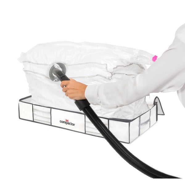 Cutii de depozitare sub pat 2 buc. din material textil/din plastic cu vacuum 105x45x15,5 cm Life – Compactor-image-4