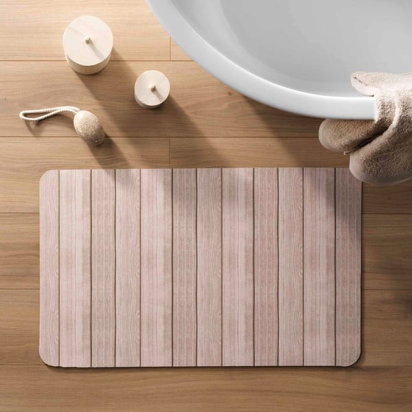 Covoraș de baie maro din cauciuc 50x80 cm Calista – douceur d'intérieur-image-1