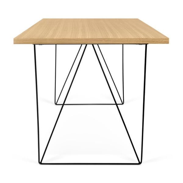 Birou TemaHome Flow, 140 x 75 cm, cu aspect de lemn-image-3