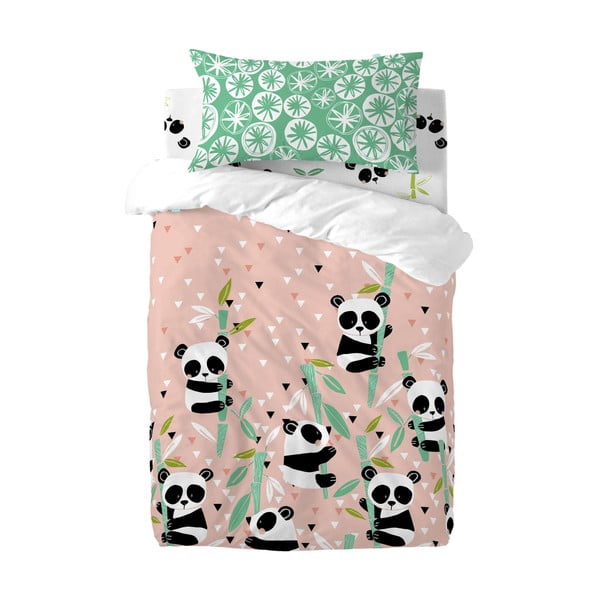 Cearșaf din bumbac pentru copii Moshi Moshi Panda, 60 x 120 cm-image-3