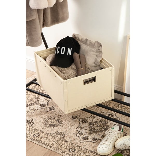 Cutii de depozitare bej 3 buc. din carton Ture – Bigso Box of Sweden-image-1